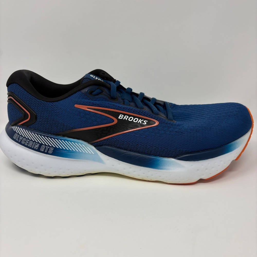 Brooks Glycerin GTS 21 Mens Size 11 Blue White Running Shoes (1104201D474)